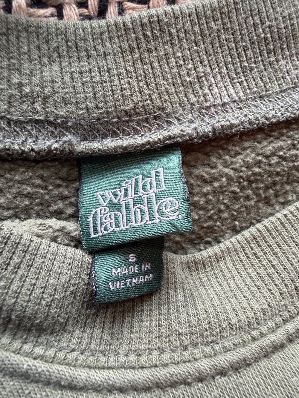 wild fable Olive Crewneck Sweatshirt - Picture 2 of 4
